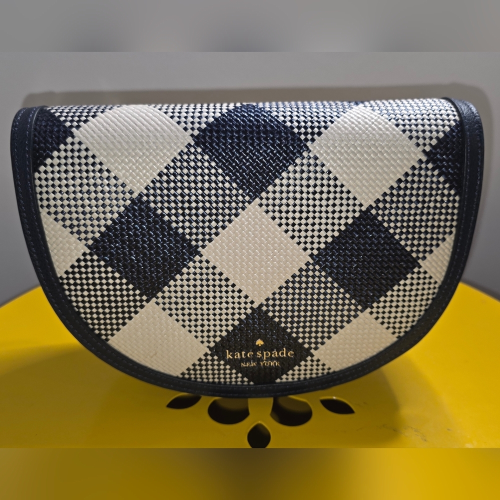Kate Spade Navy & White Gingham Crossbody Bag